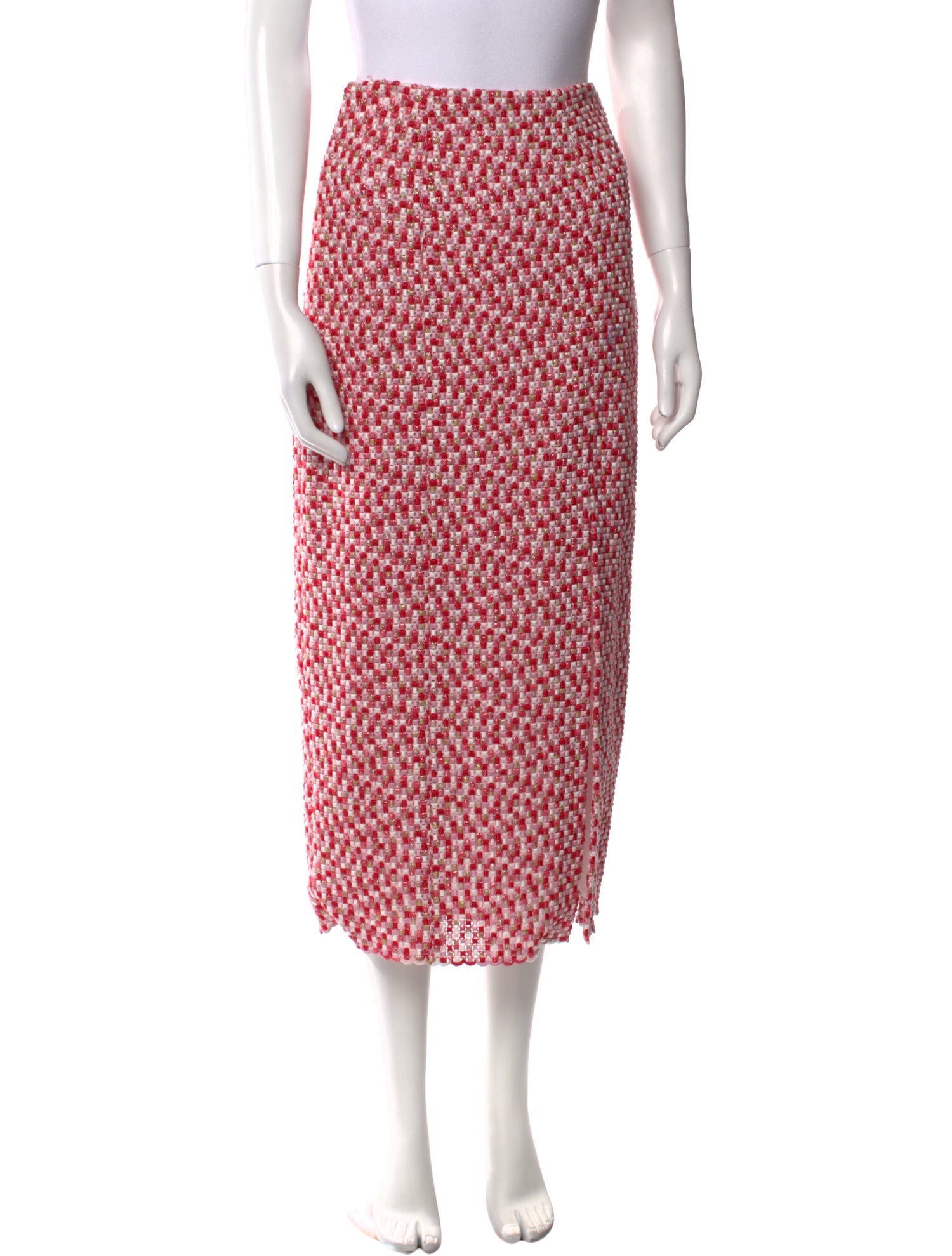 Markarian Tweed Pattern Midi Length Skirt