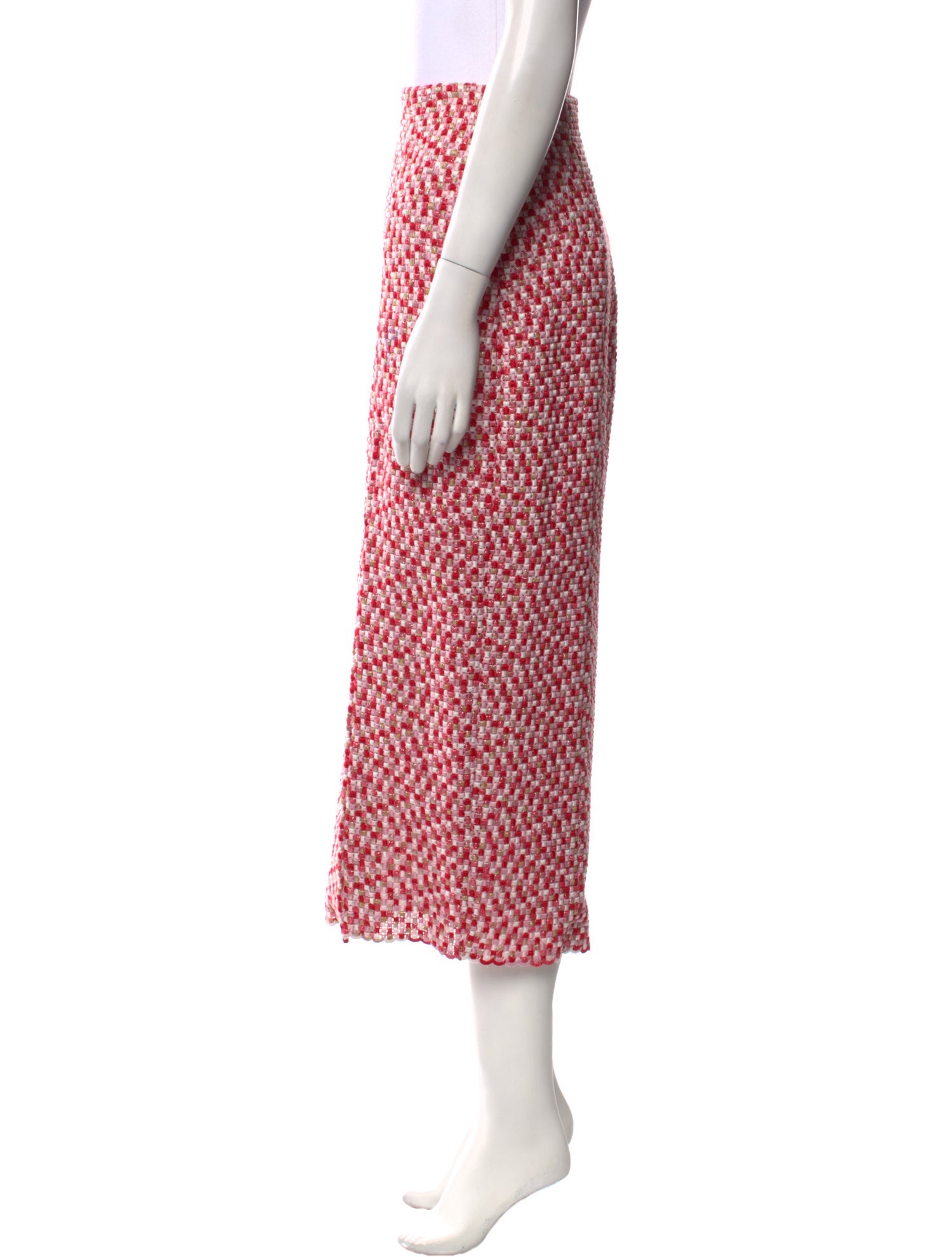 Markarian Tweed Pattern Midi Length Skirt