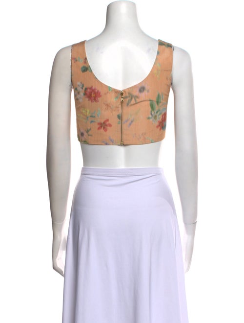 Markarian Printed Square Neckline Crop Top