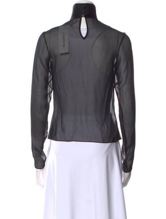 Markarian Mock Neck Long Sleeve Blouse