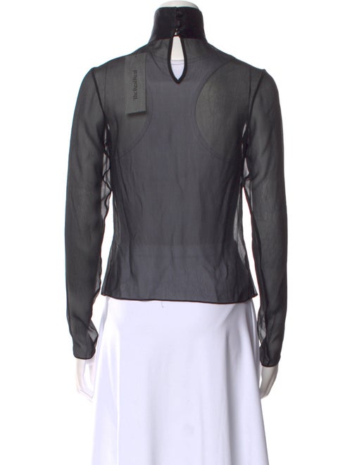 Markarian Mock Neck Long Sleeve Blouse