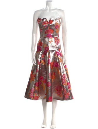 Markarian Floral Print Knee-Length Dress