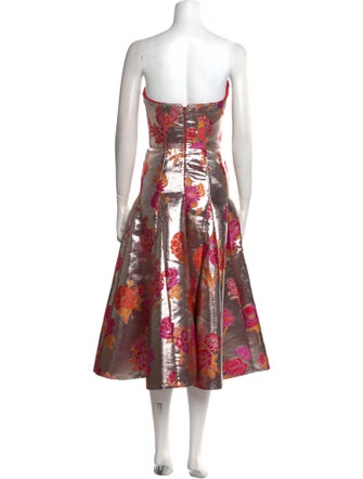 Markarian Floral Print Knee-Length Dress