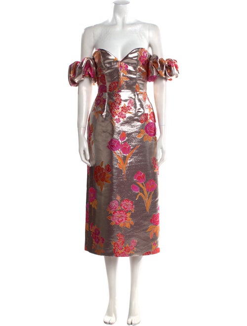 Markarian Floral Print Knee-Length Dress