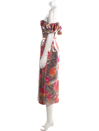 Markarian Floral Print Knee-Length Dress