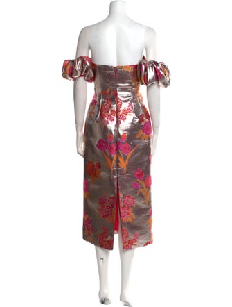 Markarian Floral Print Knee-Length Dress
