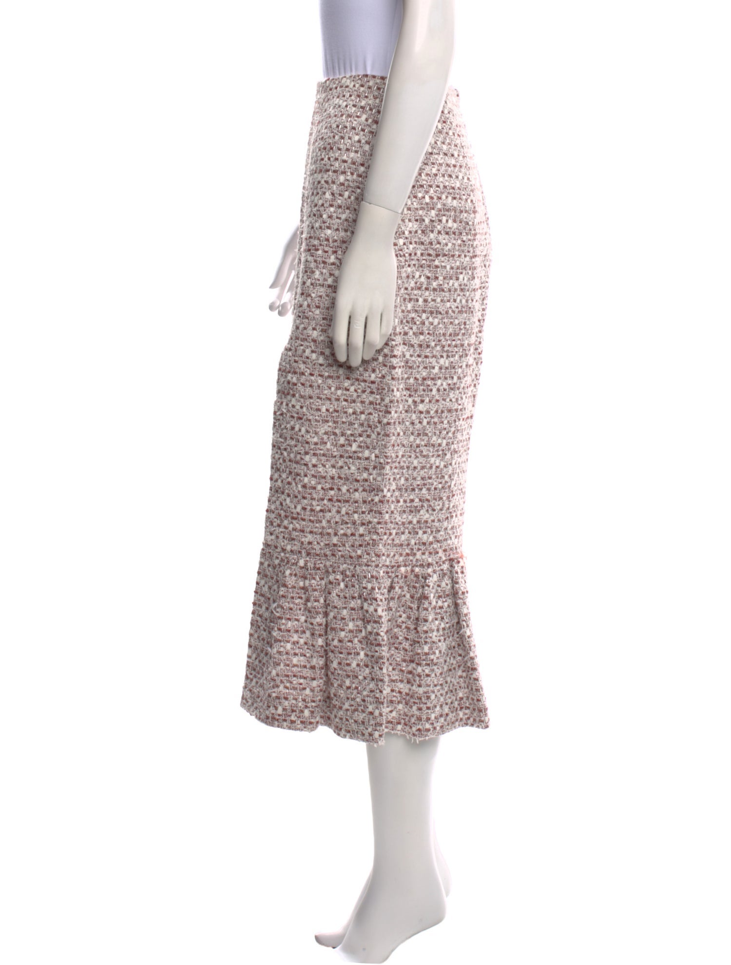 Markarian Tweed Pattern Midi Length Skirt