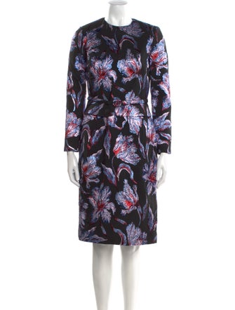 Markarian Floral Print Knee-Length Dress