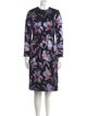 Markarian Floral Print Knee-Length Dress