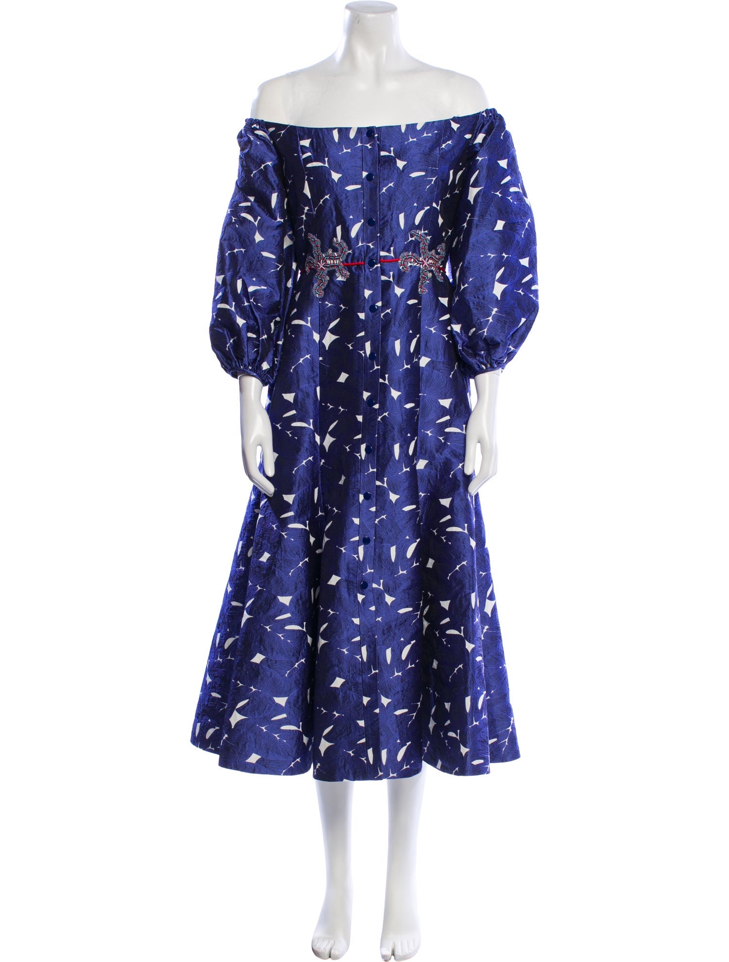 Markarian Floral Print Midi Length Dress