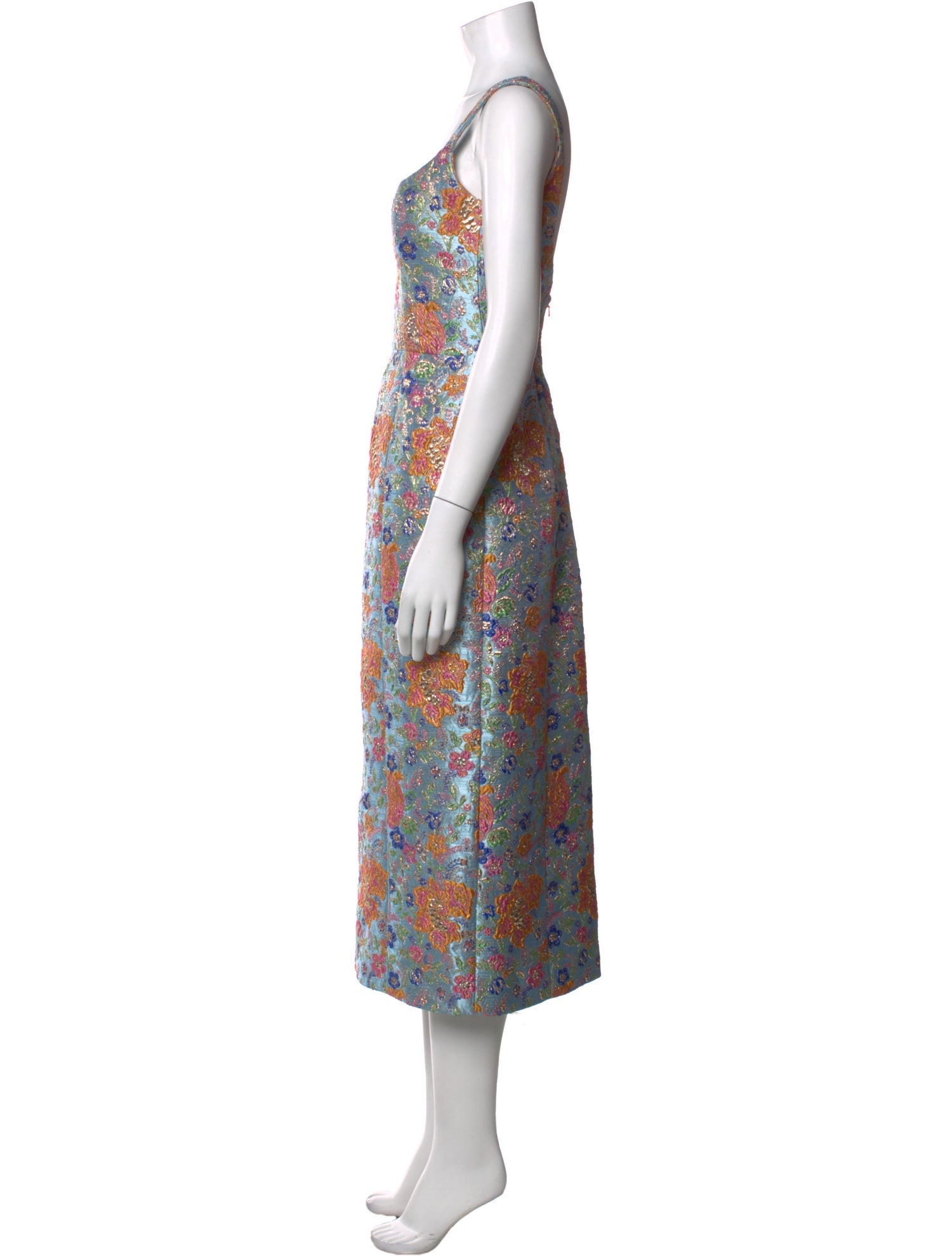 Markarian Floral Print Midi Length Dress