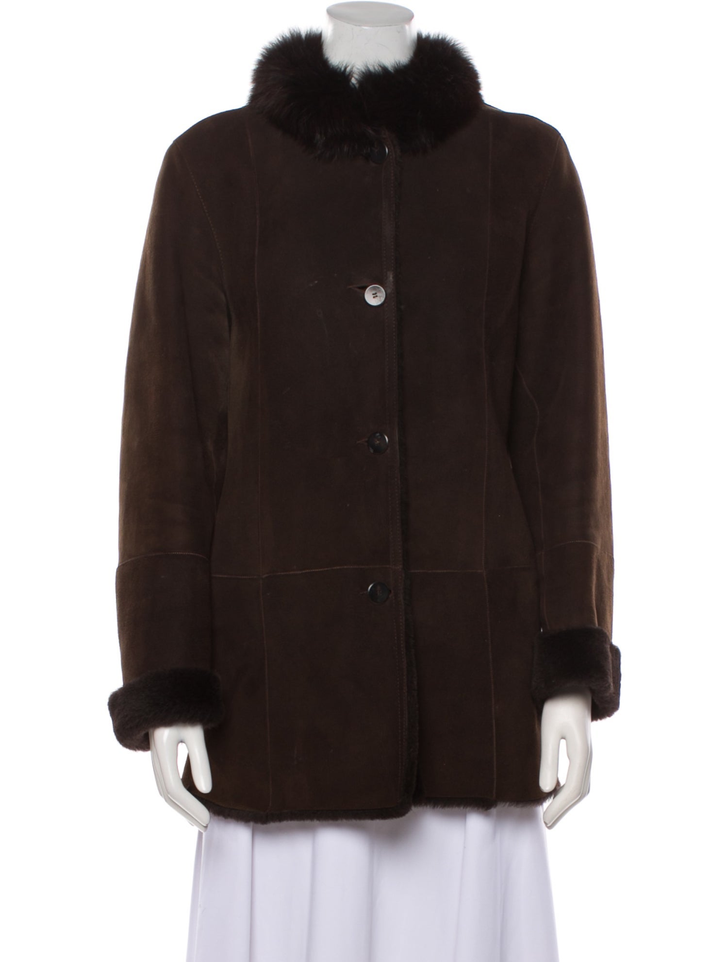 Marco Gianotti Shearling Faux Fur Coat