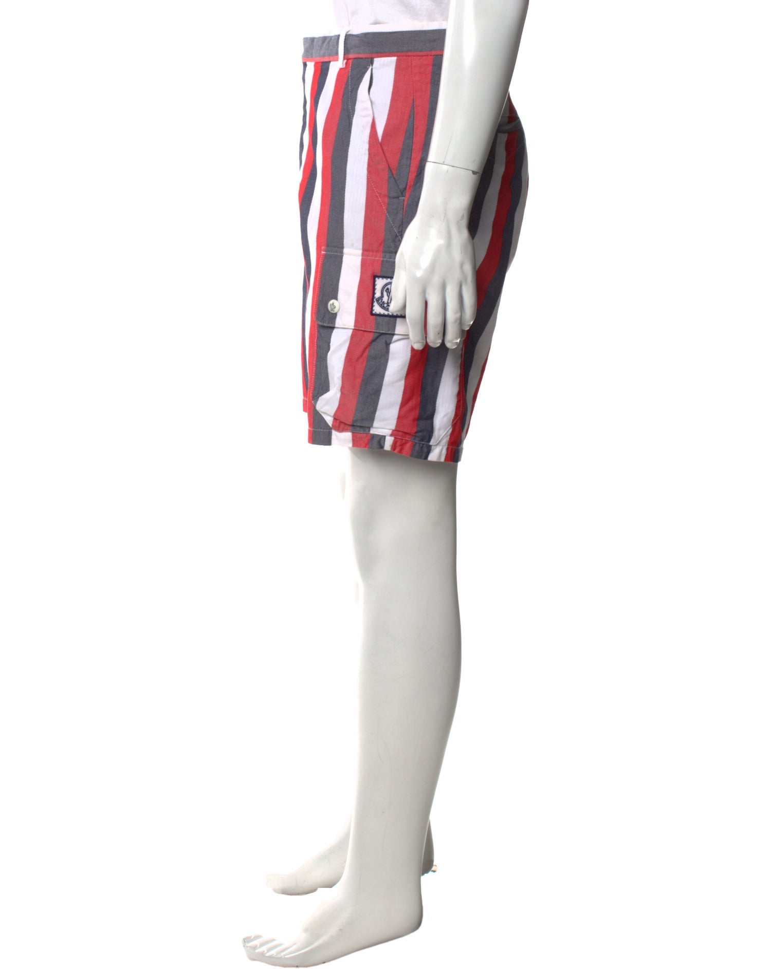 Moncler Gamme Bleu Striped Jogger Shorts