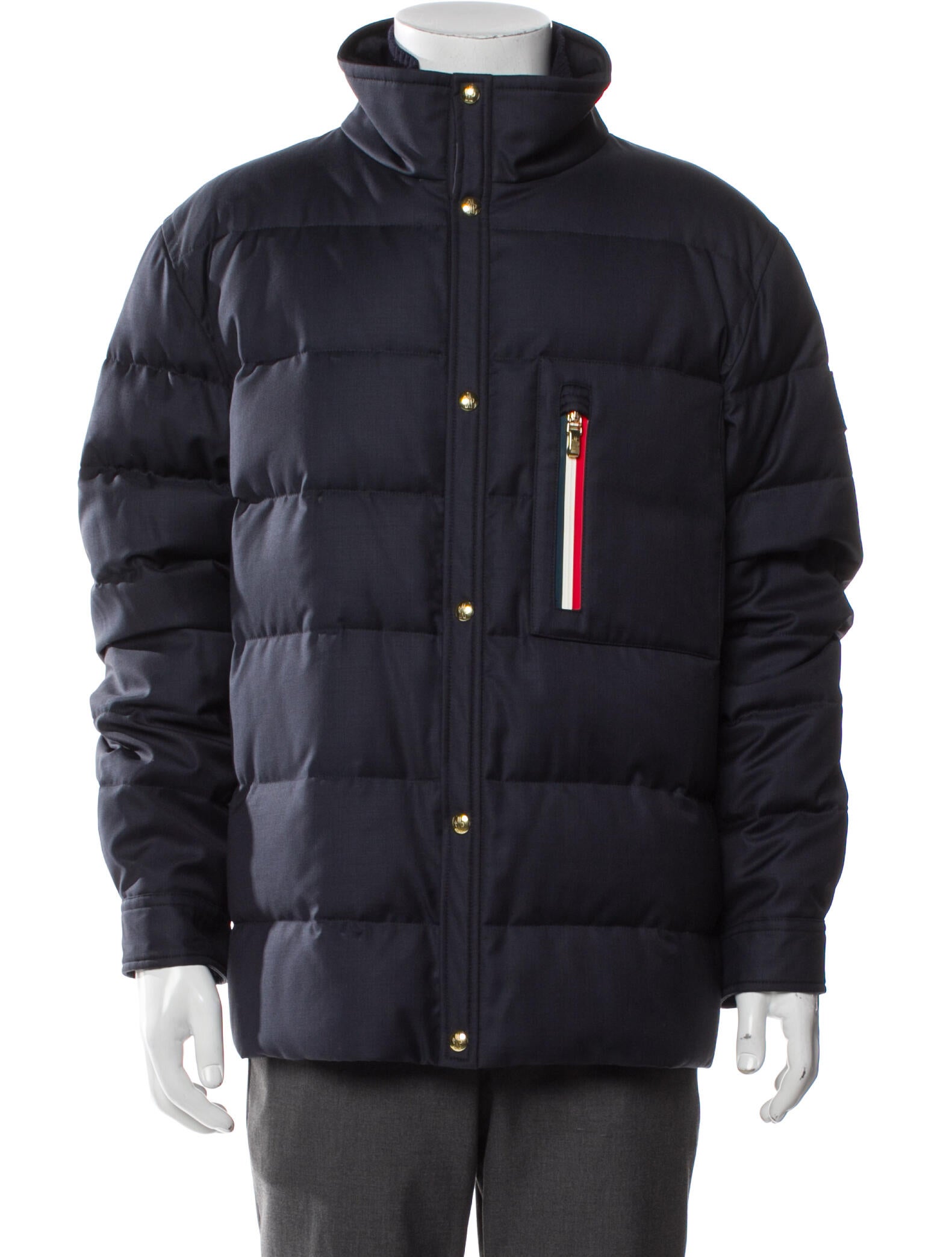 Moncler Gamme Bleu Wool Puffer Coat w/ Tags