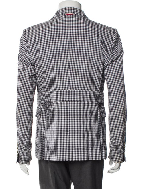 Moncler Gamme Bleu Plaid Print Peacoat