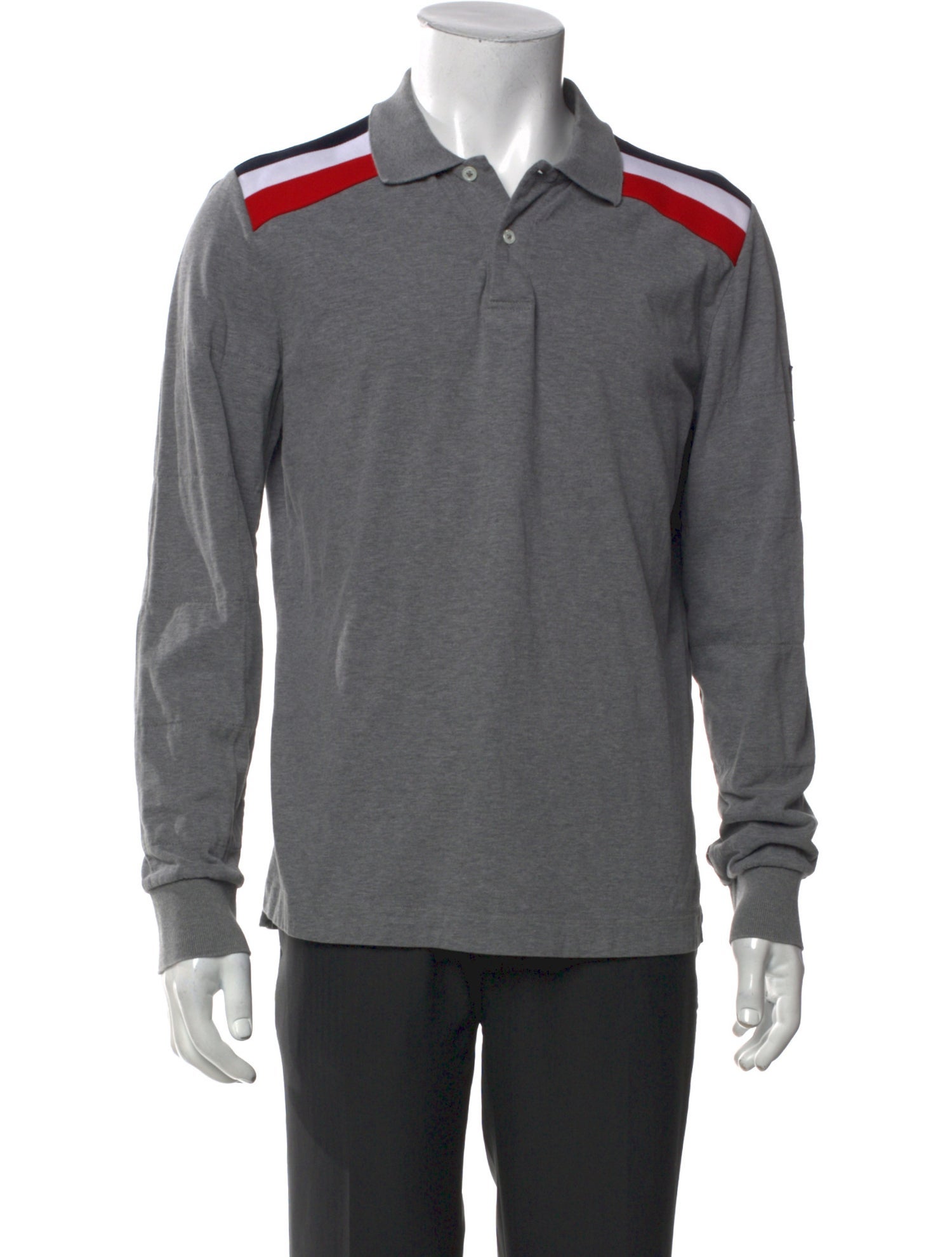 Moncler Gamme Bleu Graphic Print Collar Polo Shirt