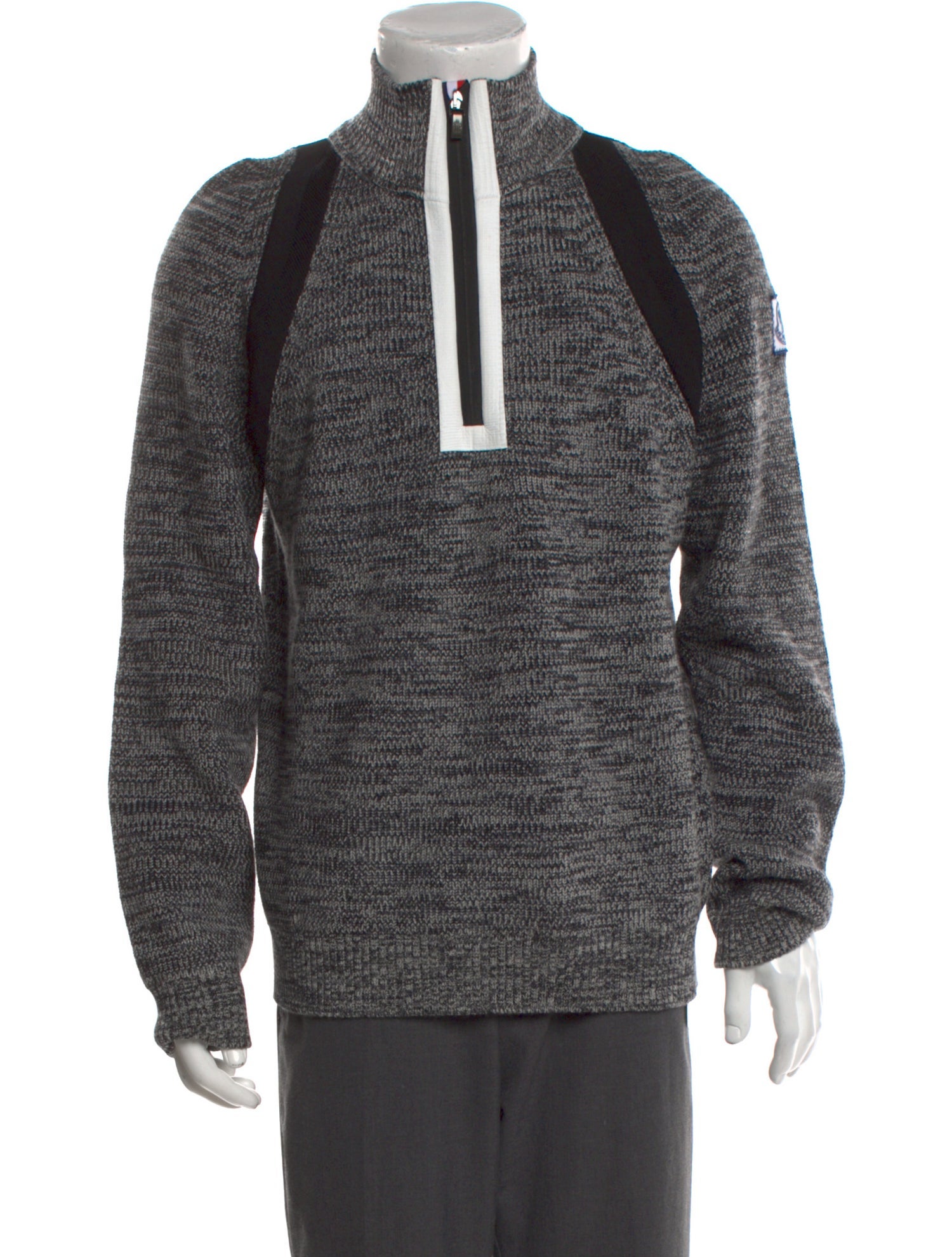 Moncler Gamme Bleu Virgin Wool Striped Cardigan