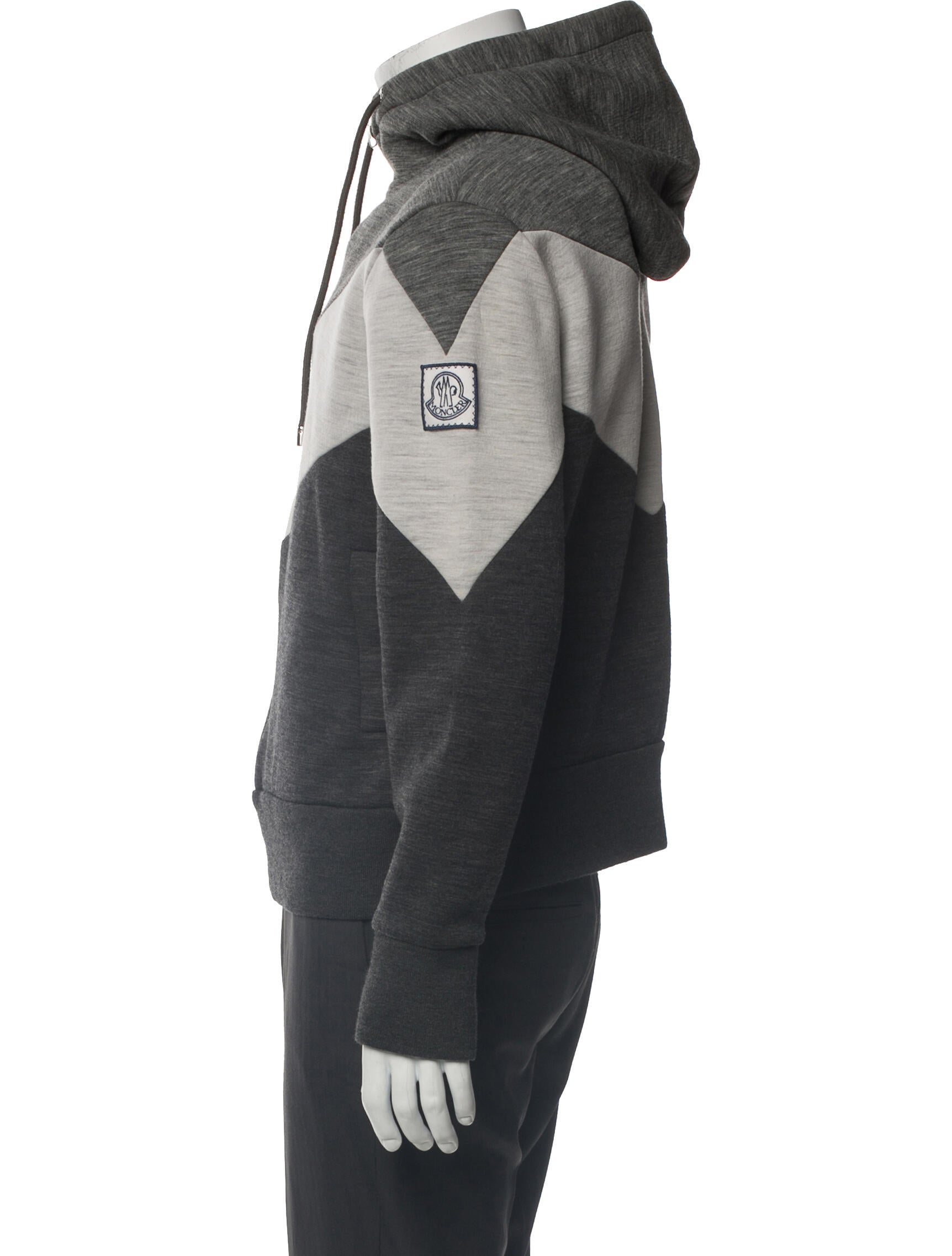 Moncler Gamme Bleu Colorblock Pattern Windbreaker