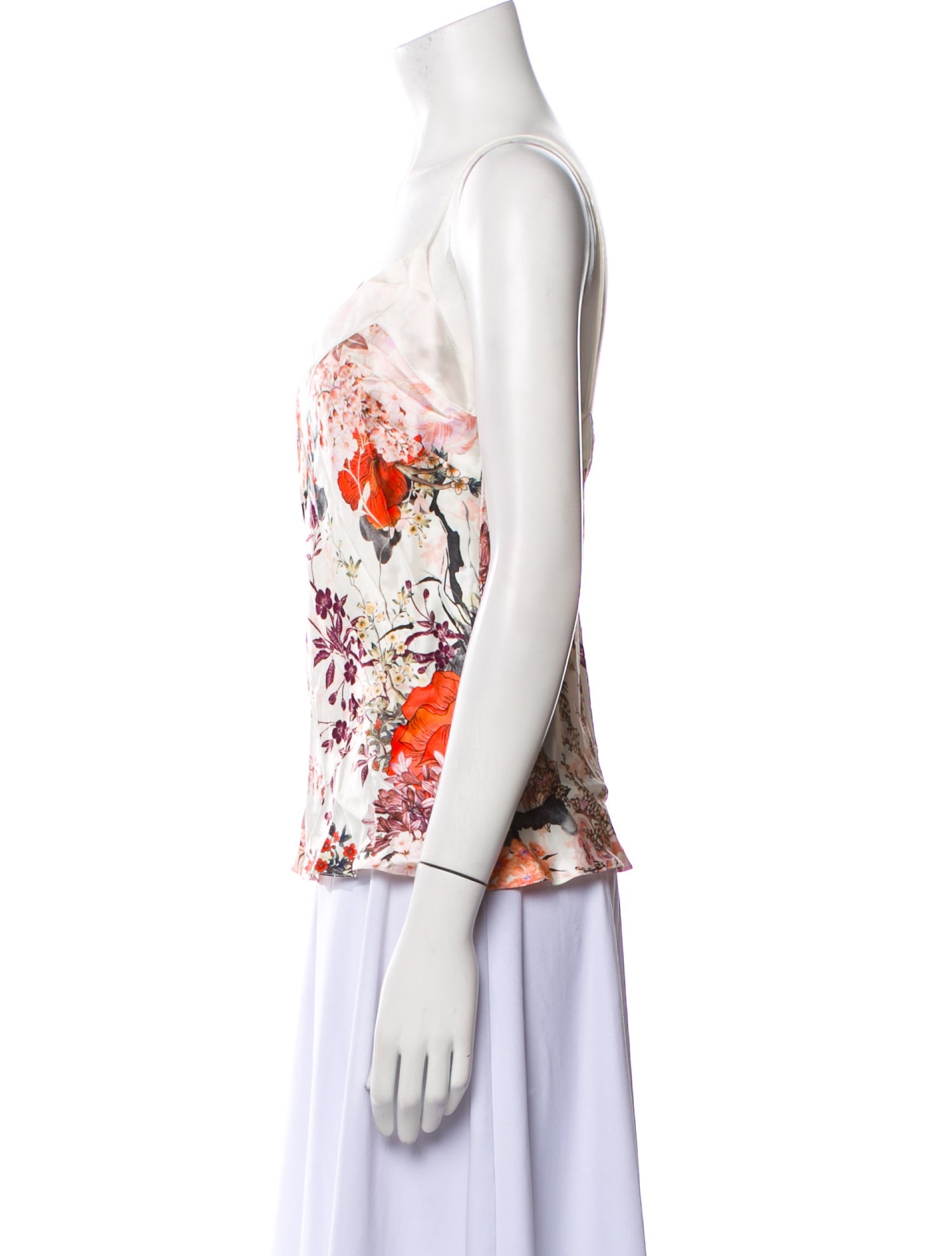 MENG Silk Floral Print Blouse