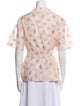 Maggie Marilyn Floral Print Short Sleeve Button-Up Top