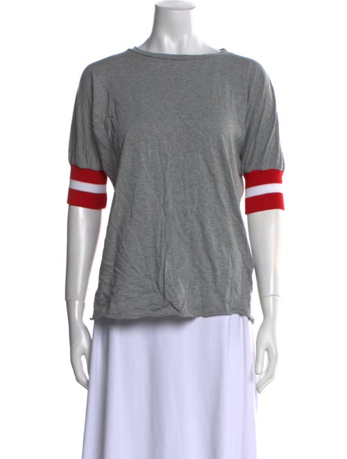 Maggie Marilyn Colorblock Pattern Bateau Neckline T-Shirt