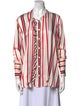 Maggie Marilyn Silk Striped Button-Up Top