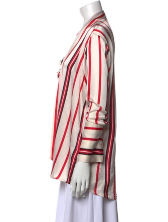 Maggie Marilyn Silk Striped Button-Up Top
