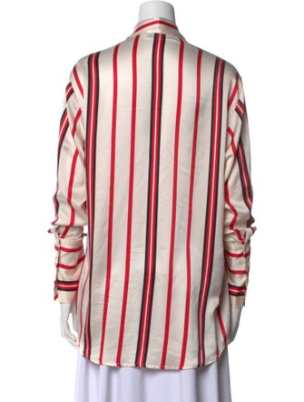 Maggie Marilyn Silk Striped Button-Up Top