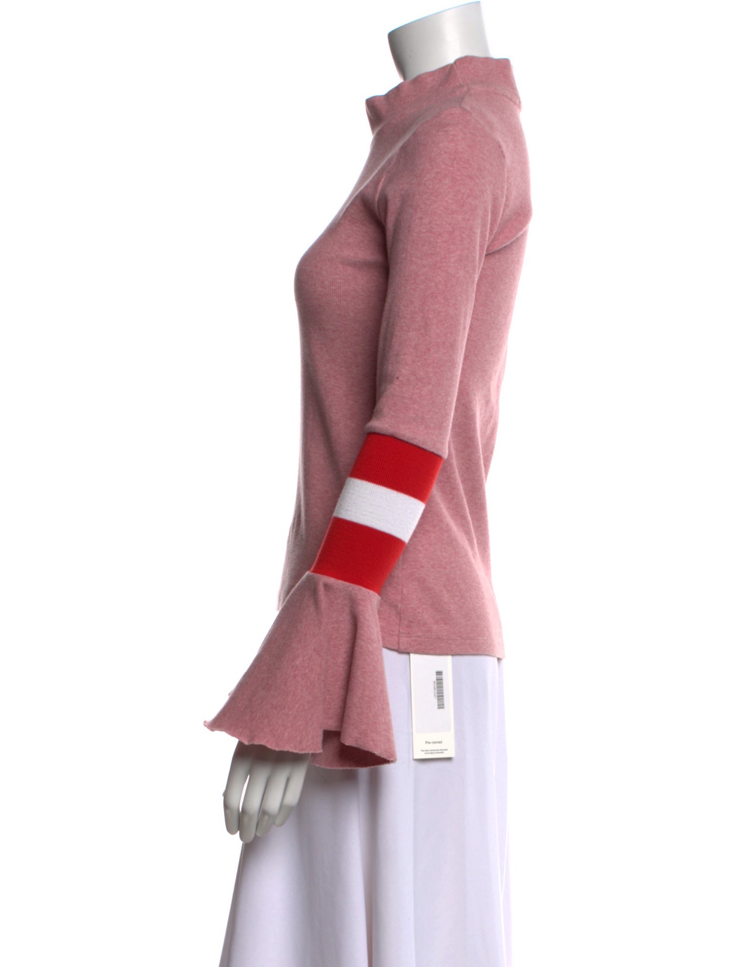 Maggie Marilyn Colorblock Pattern Mock Neck Sweater