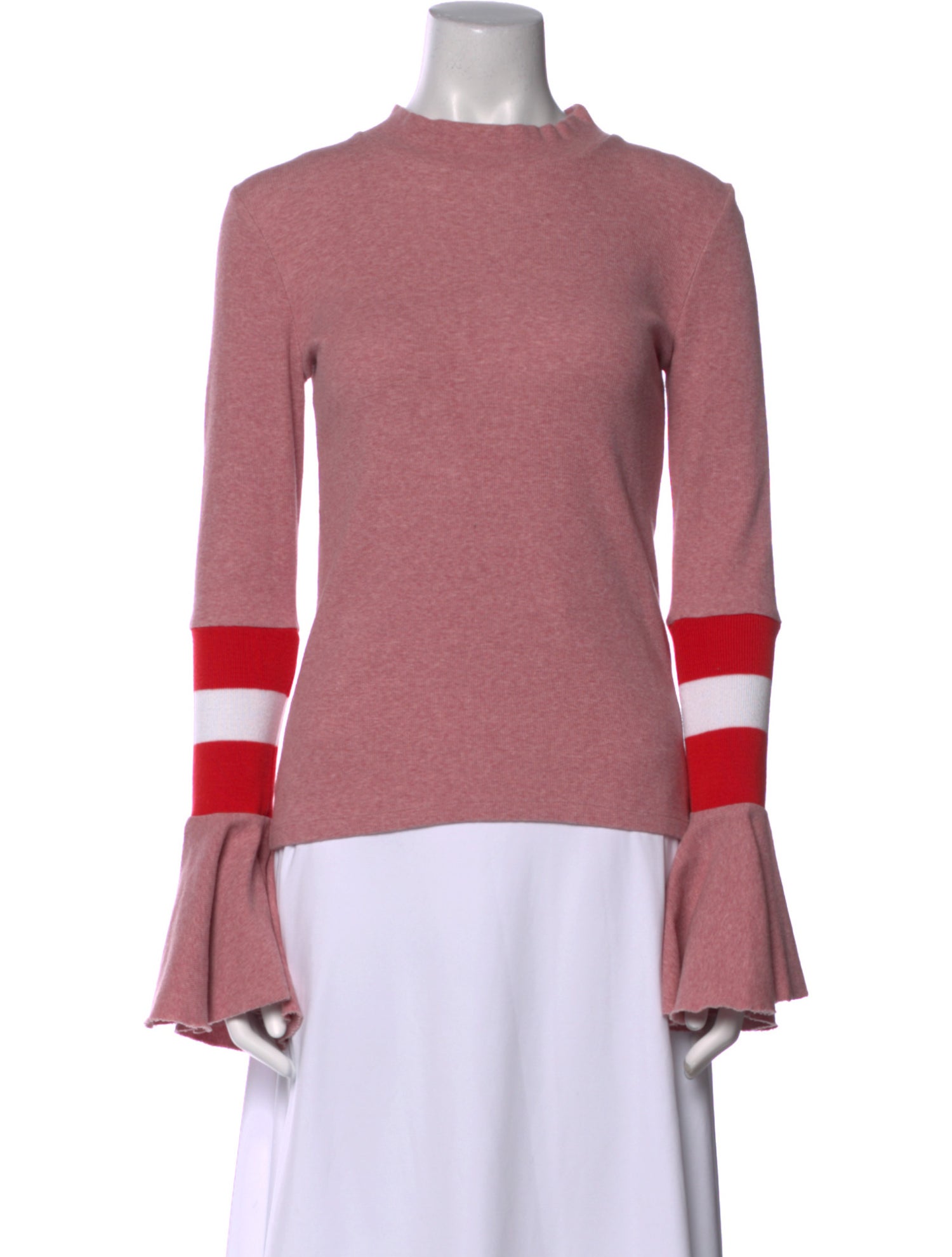 Maggie Marilyn Colorblock Pattern Mock Neck Top