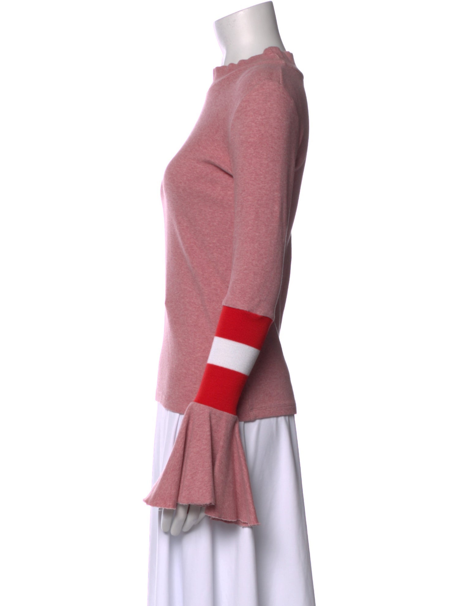 Maggie Marilyn Colorblock Pattern Mock Neck Top