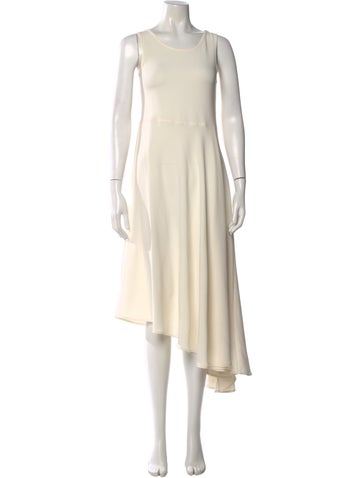 Pre-owned Maggie Marilyn Scoop Neck Long Dress In Neutral