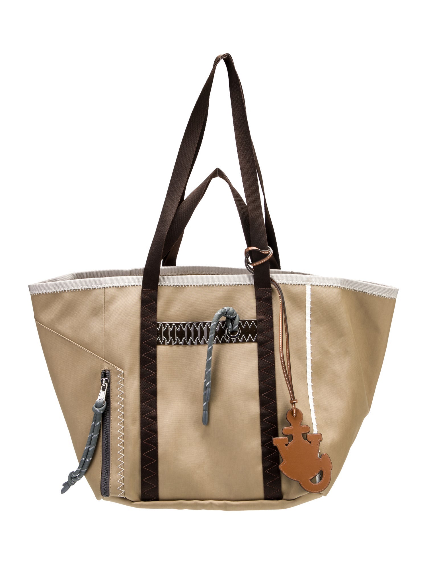 ショルダーバッグ MONCLER GENIUS X 8 MONCLER PALM ANGELS Logo Canvas Tote Bag 8 Moncler Palm Angels Tote Bag Neutral | The Webster