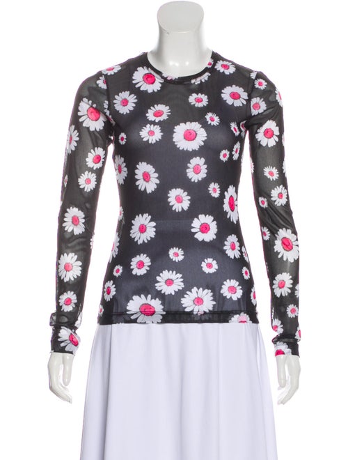 Molly Goddard 2019 Floral Print Top w/ Tags Black