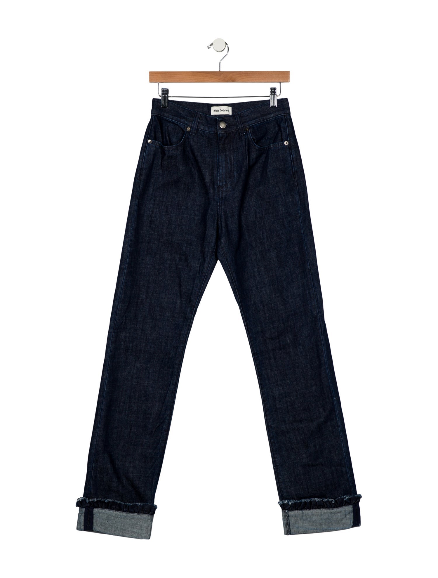 Molly Goddard High-Rise Straight Leg Jeans