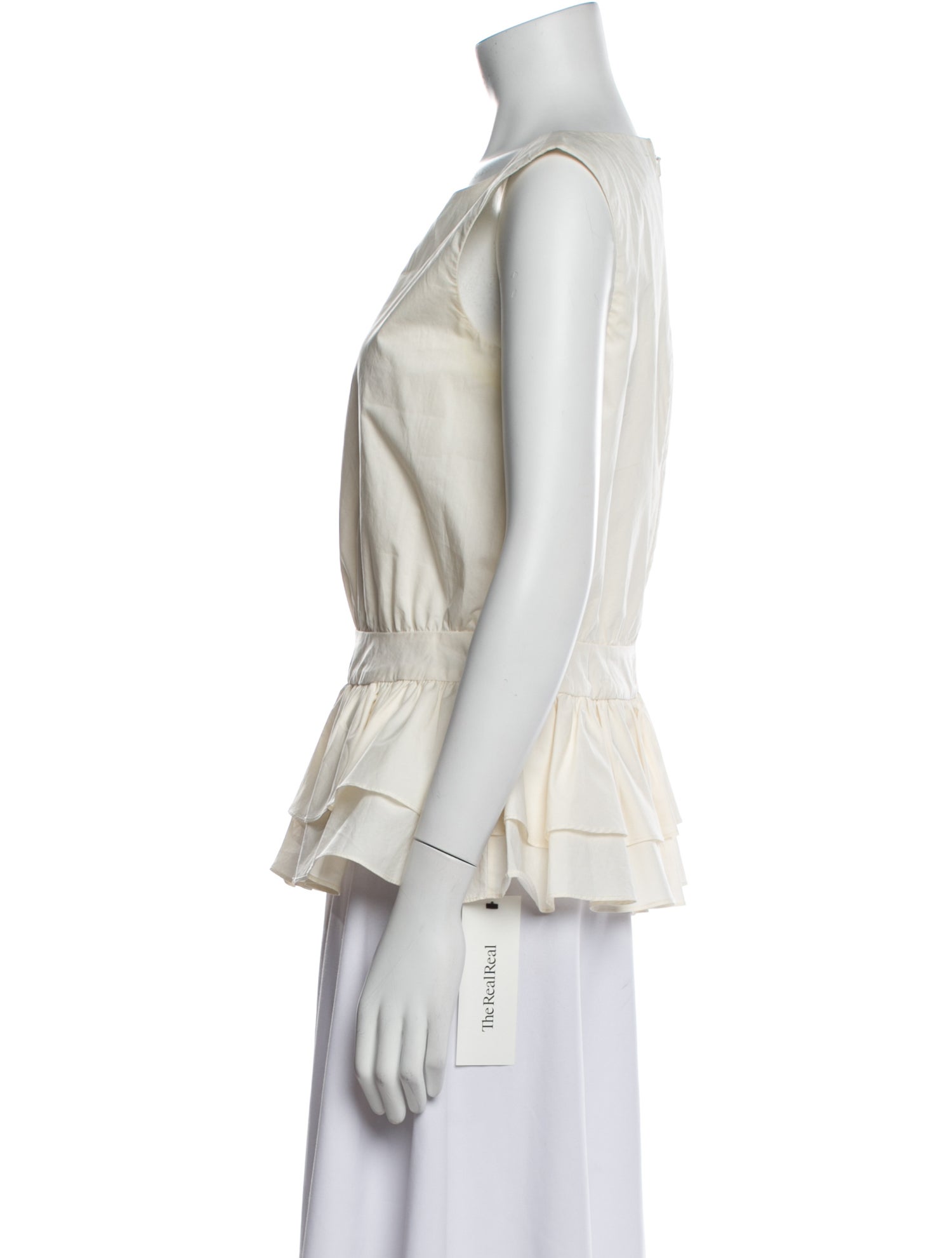 Molly Goddard Bateau Neckline Sleeveless Blouse