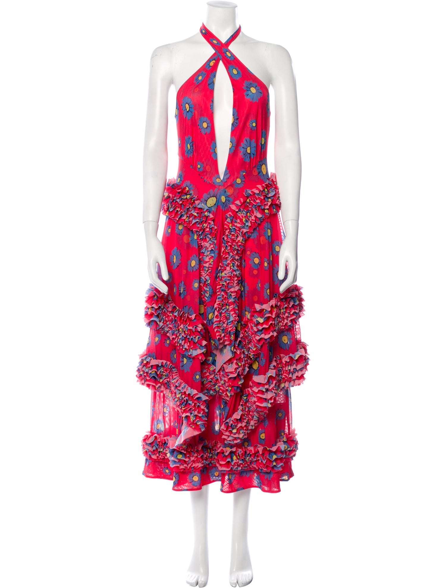 Molly Goddard Paisley Print Long Dress
