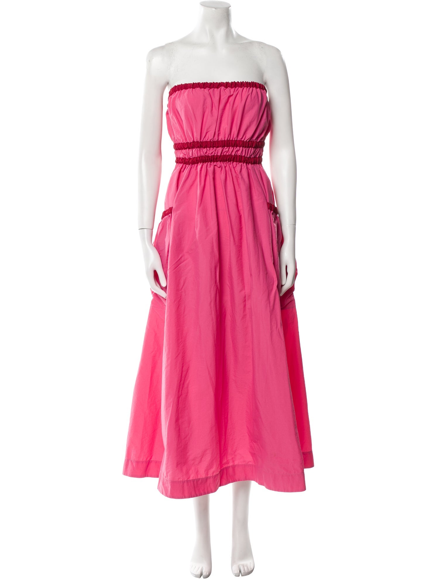 Molly Goddard Strapless Midi Length Dress
