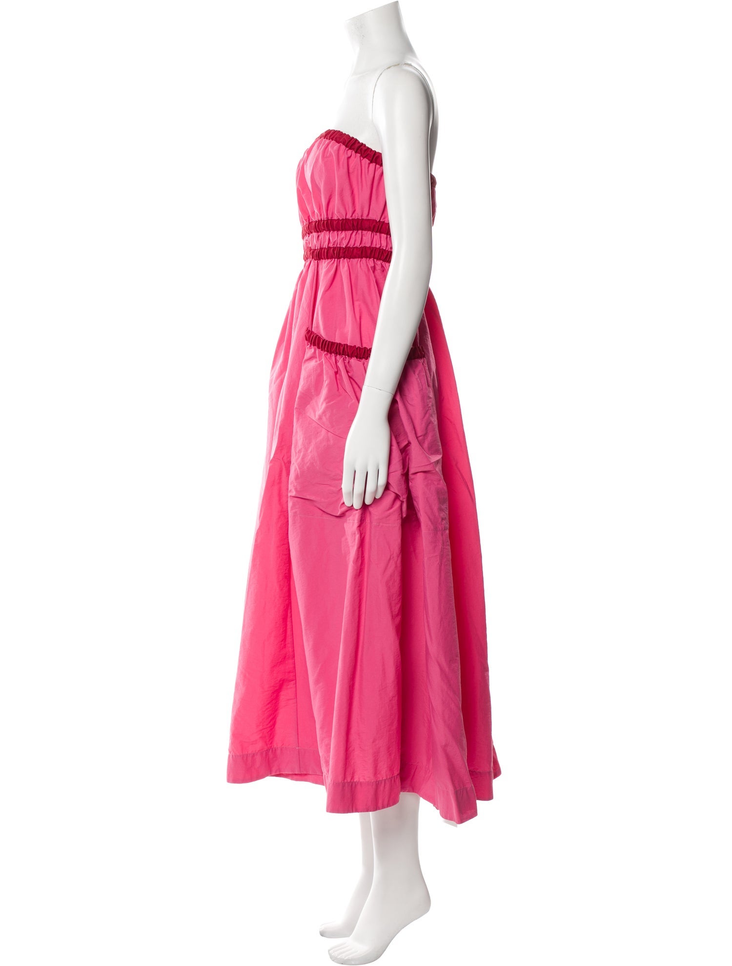 Molly Goddard Strapless Midi Length Dress