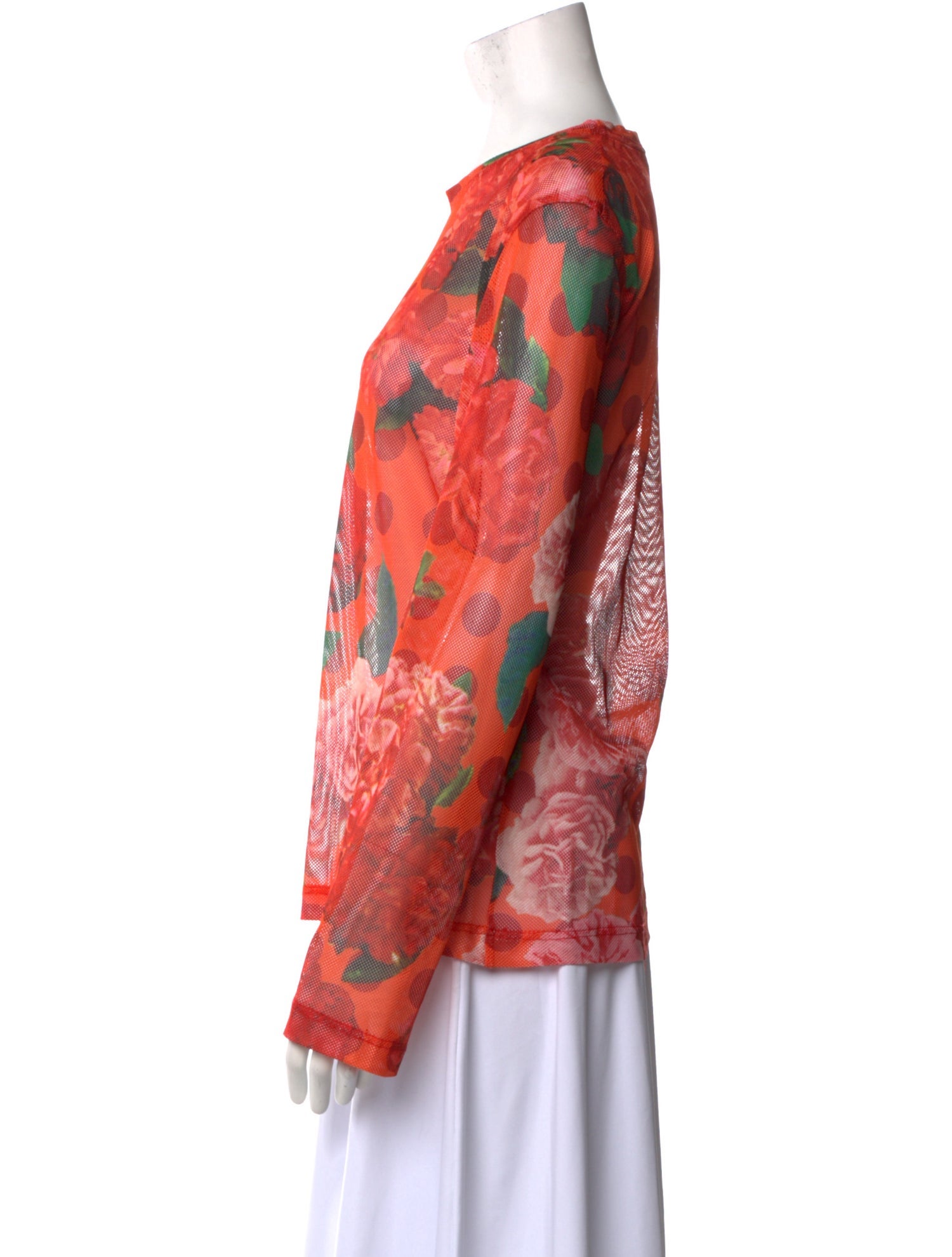 Molly Goddard Floral Print Crew Neck Blouse