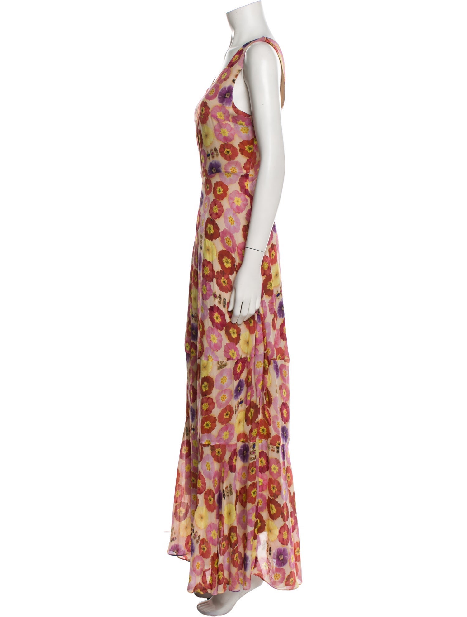Molly Goddard Floral Print Long Dress w/ Tags