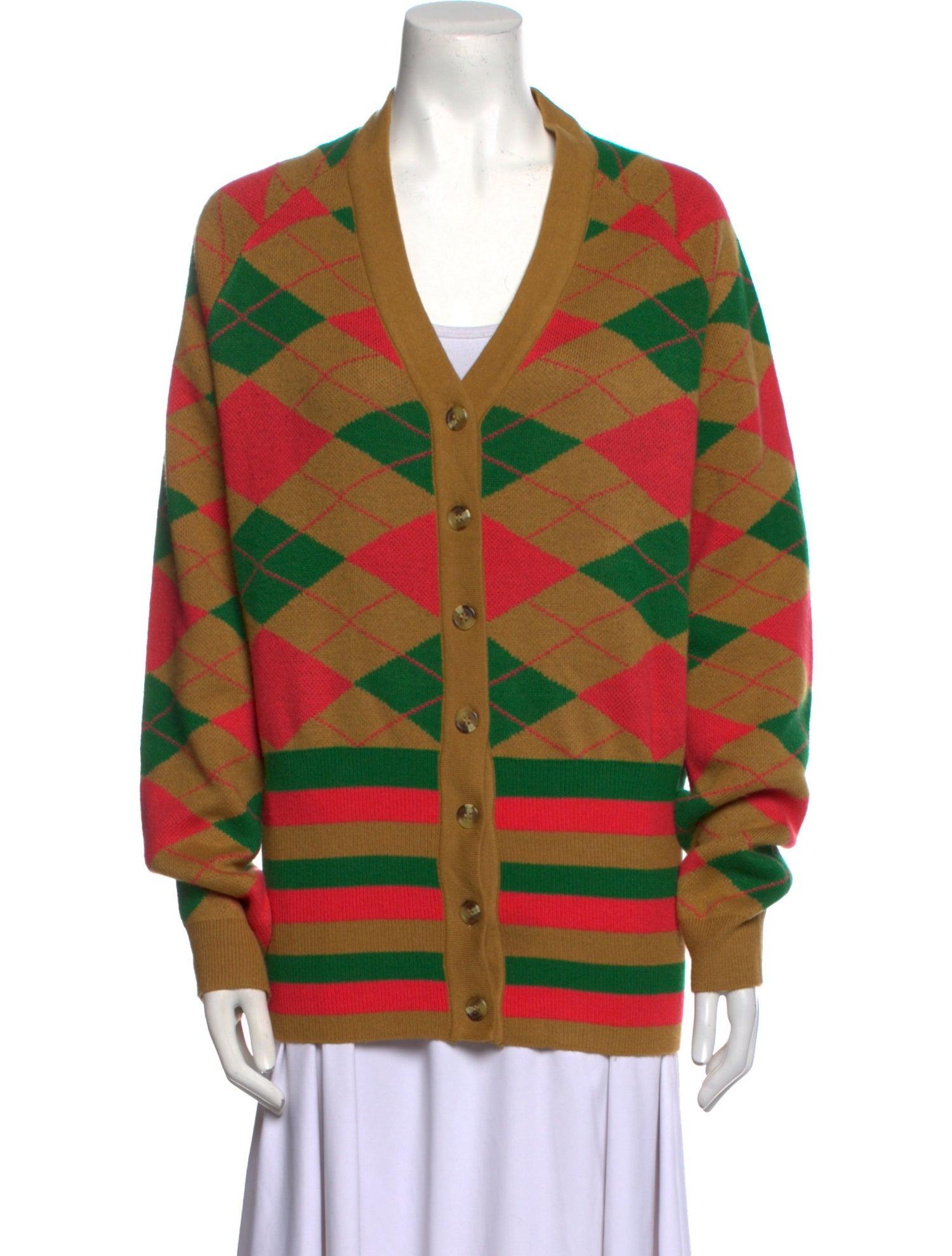 Molly Goddard Striped V-Neck Sweater