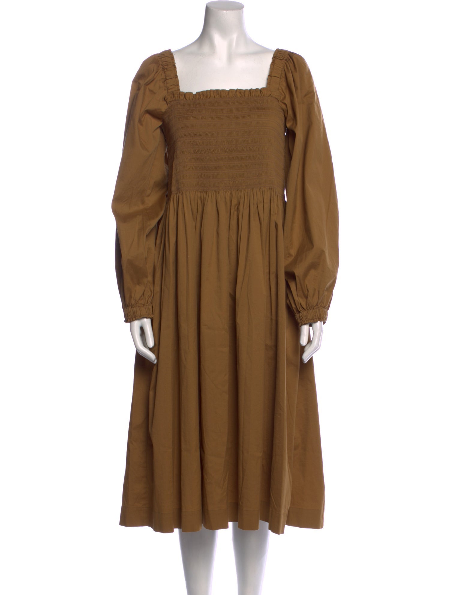 Molly Goddard Square Neckline Midi Length Dress