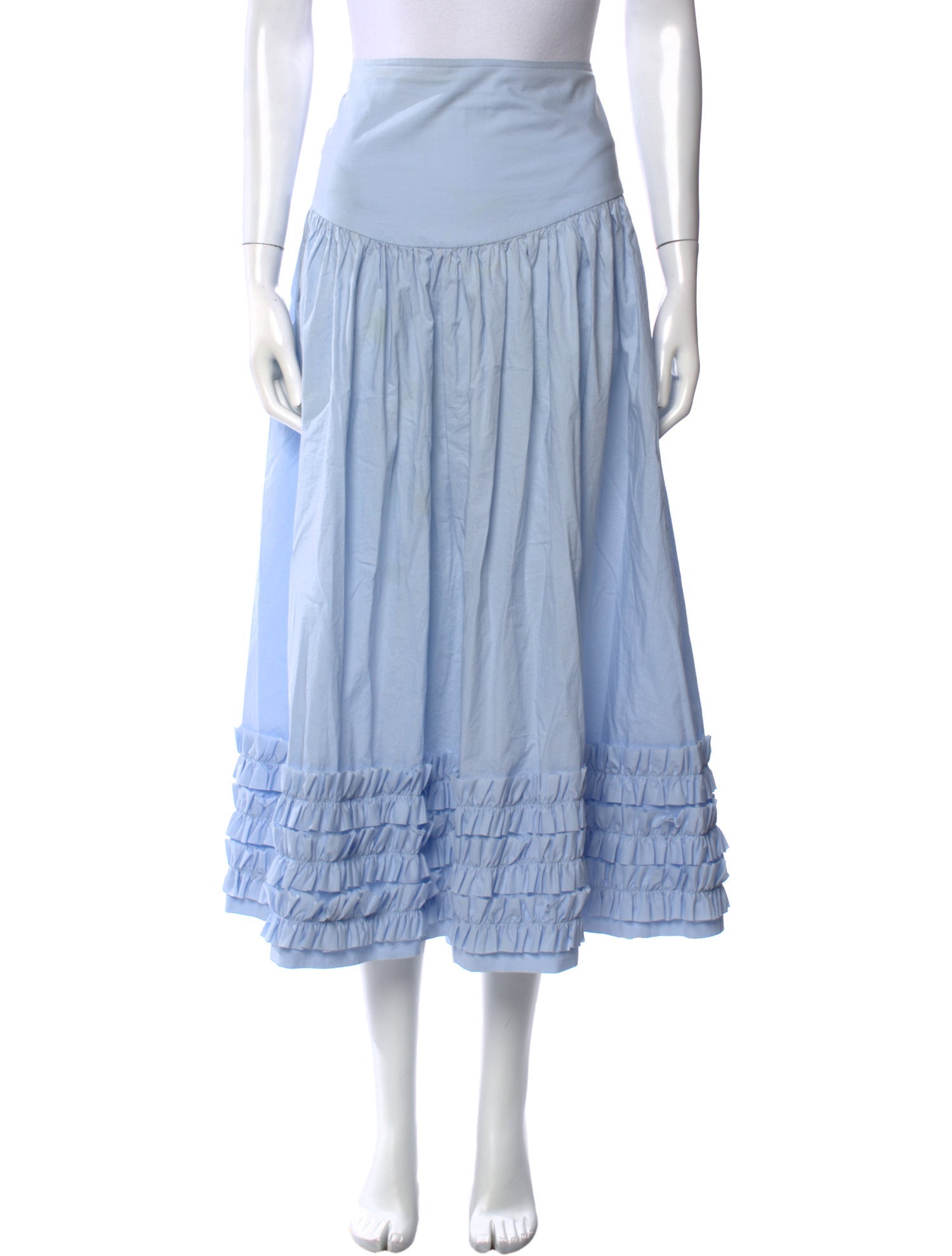 Molly Goddard Ruffle Embellishment Midi Length Skirt