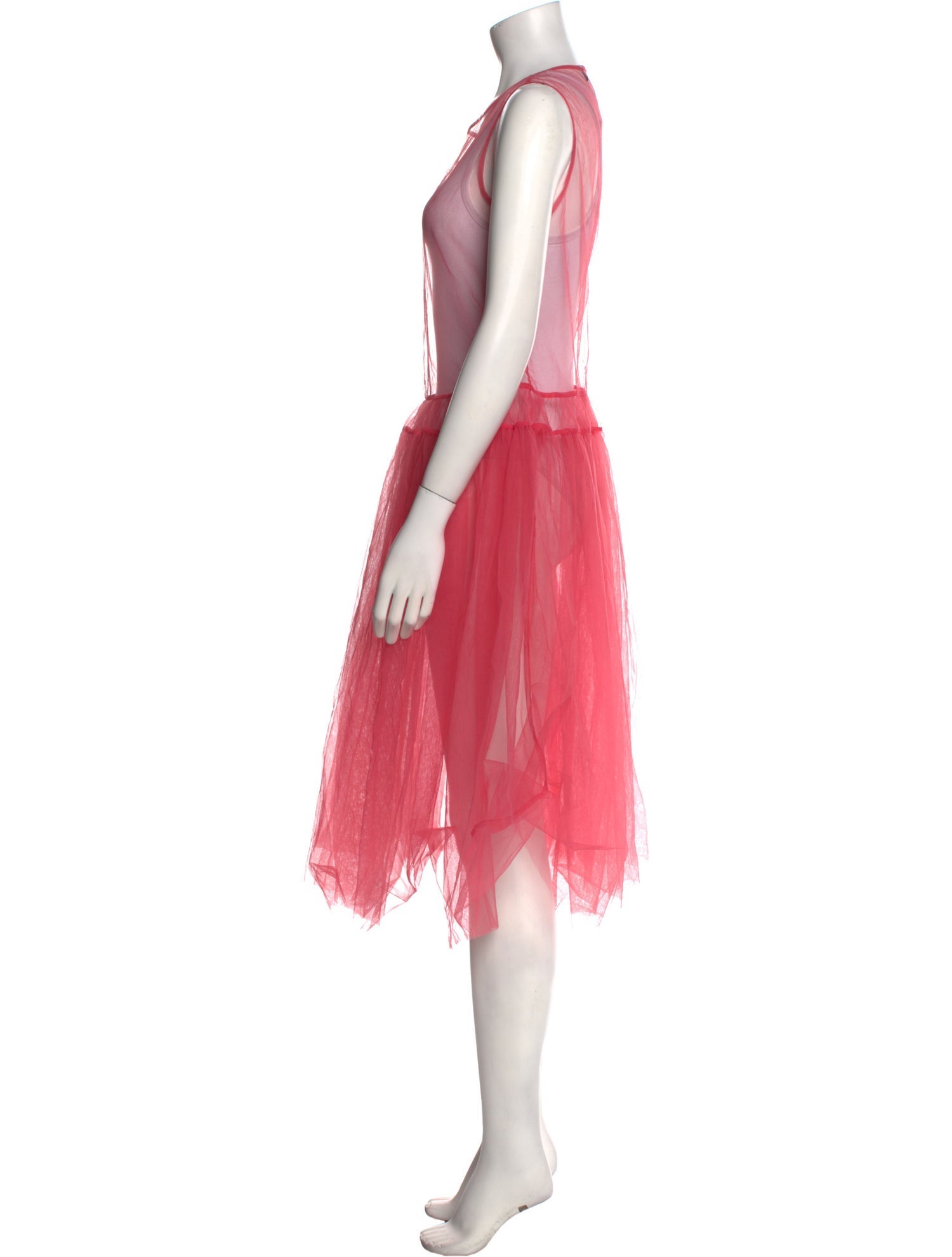 Molly Goddard Scoop Neck Midi Length Dress