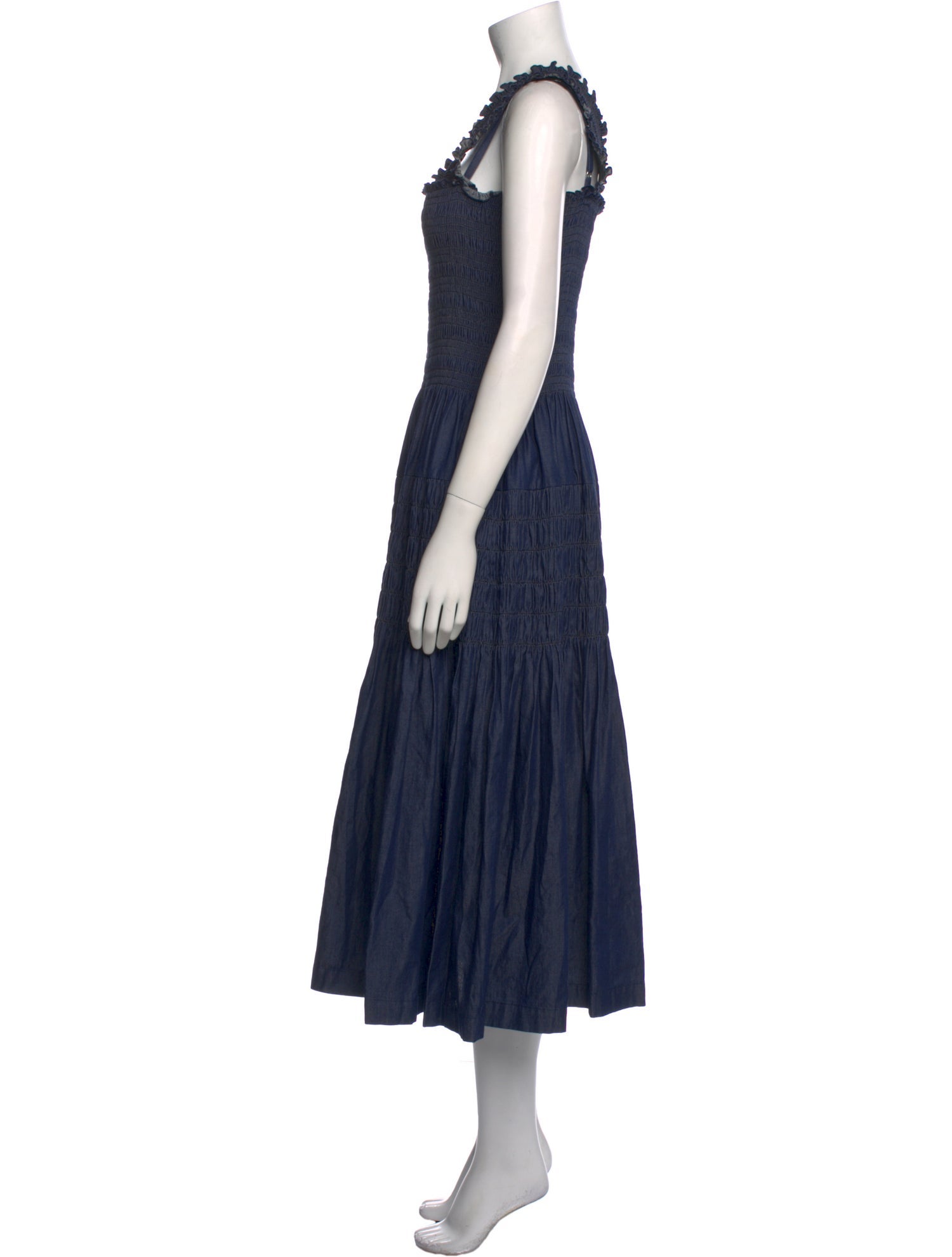 Molly Goddard Square Neckline Long Dress