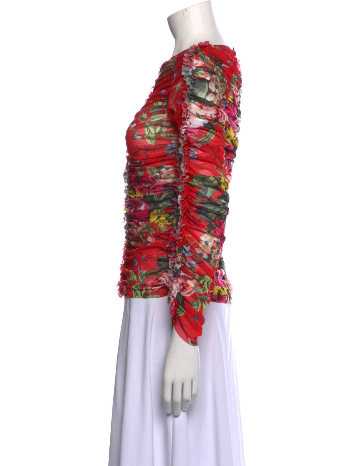 Molly Goddard Floral Print Bateau Neckline Blouse w/ Tags