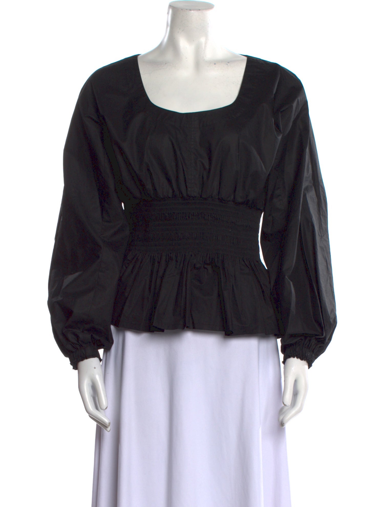 Molly Goddard Square Neckline Long Sleeve Blouse