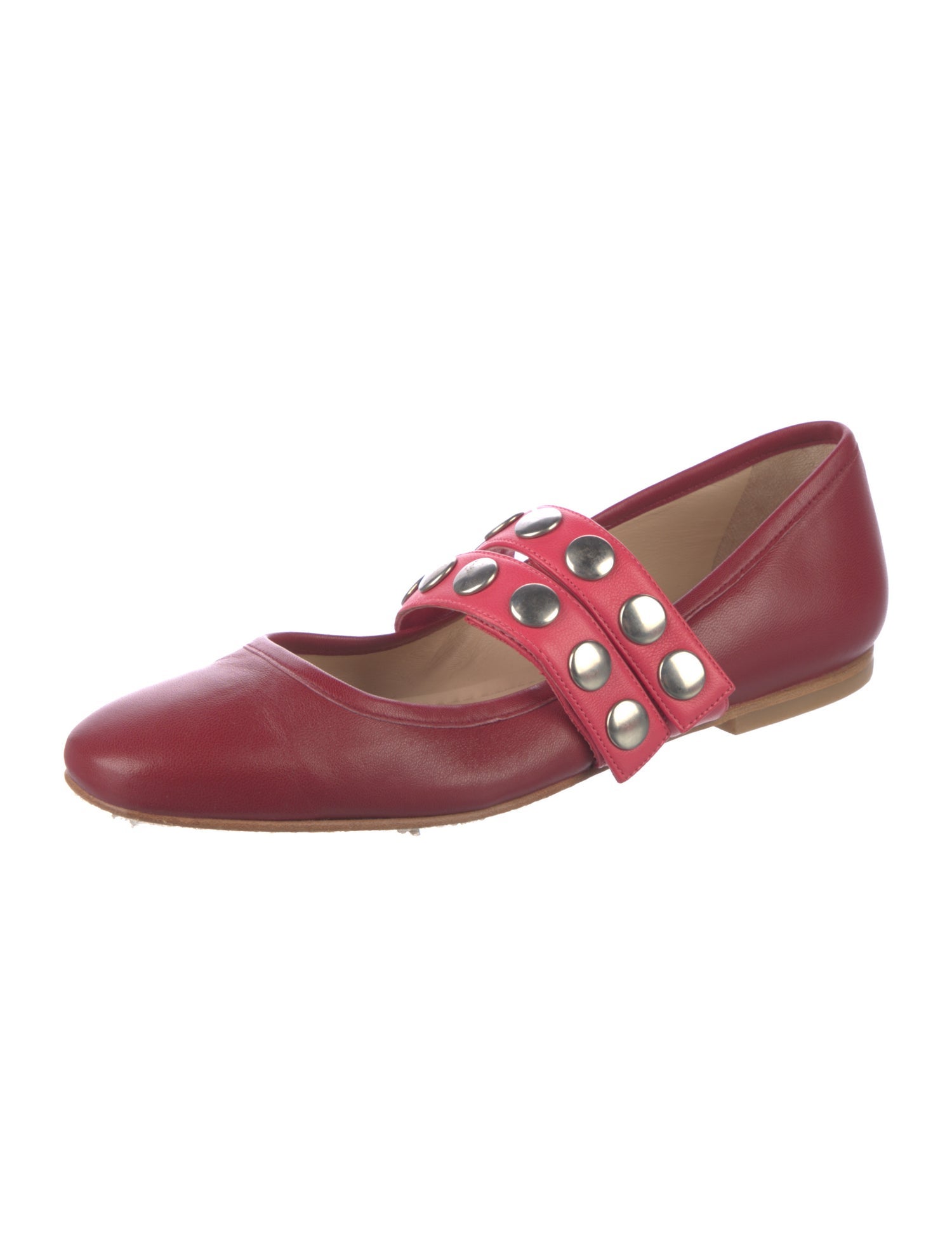 Molly Goddard Leather Mary Jane Flats