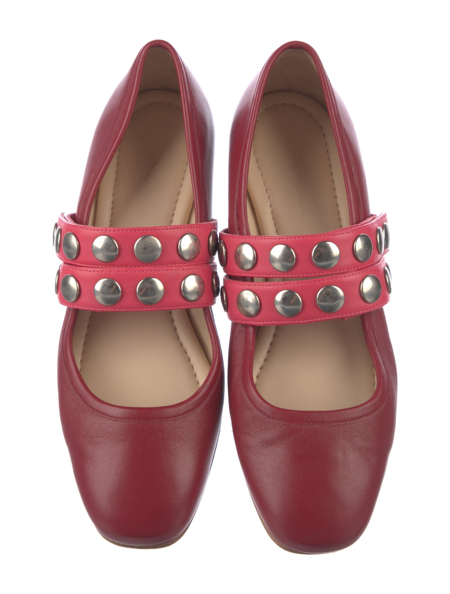Molly Goddard Leather Mary Jane Flats